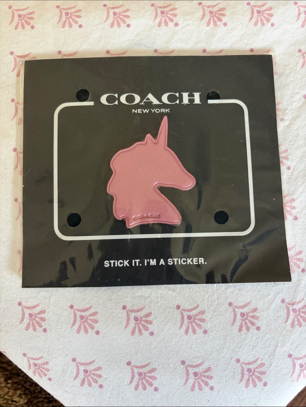 Coach Pink Unicorn Sticker